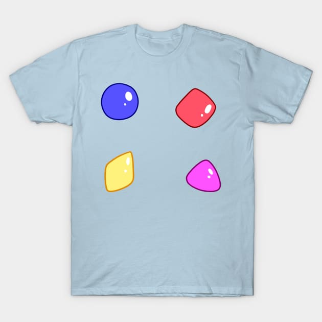 Candy Gum Shapes T-Shirt by saradaboru